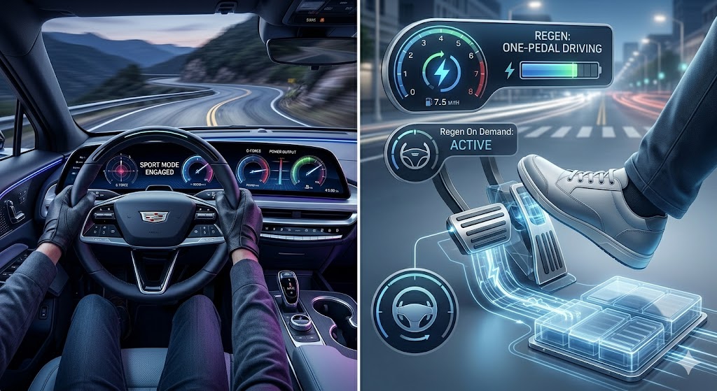 Do the Driving Modes in Cadillac Lyriq Offer Different Ranges or Battery Usages?